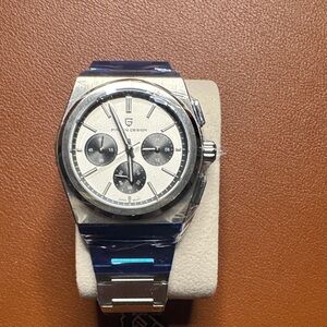 Pagani Design Silver Chronograph Watch - “Panda”